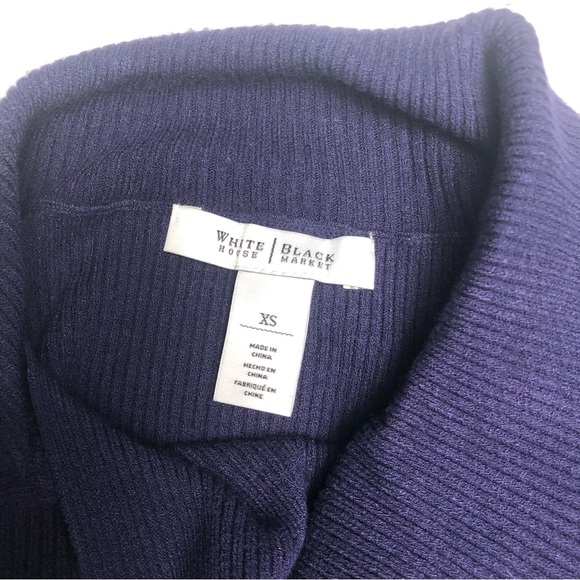 ⭐️NEW⭐️ White House Black Market (WHBM) Long Sleeve Blue/Purple Sweater Dress - Picture 5 of 8